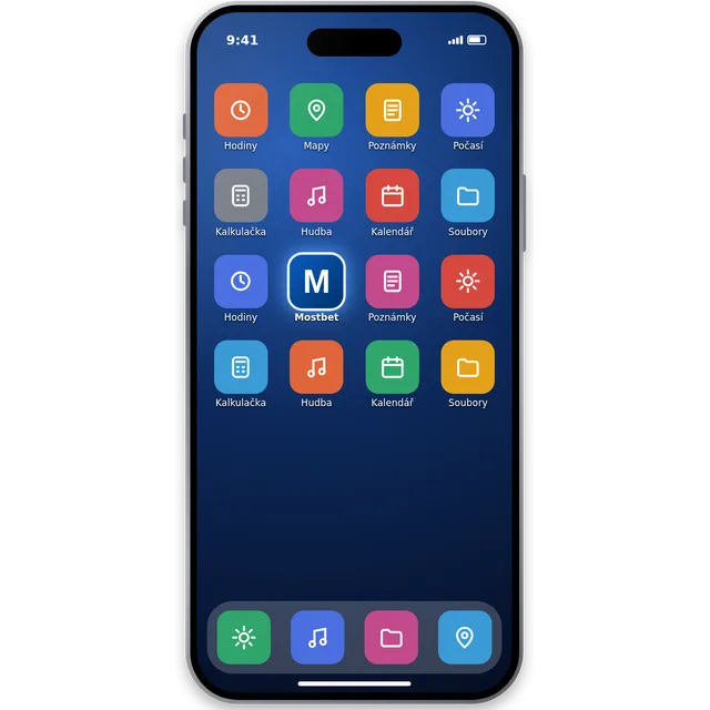 Mostbet auf dem iPhone – App-Symbol auf dem Home-Bildschirm
